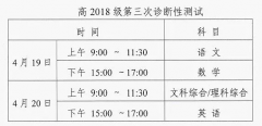 2021绵阳三诊将在4月19日、20日开考！